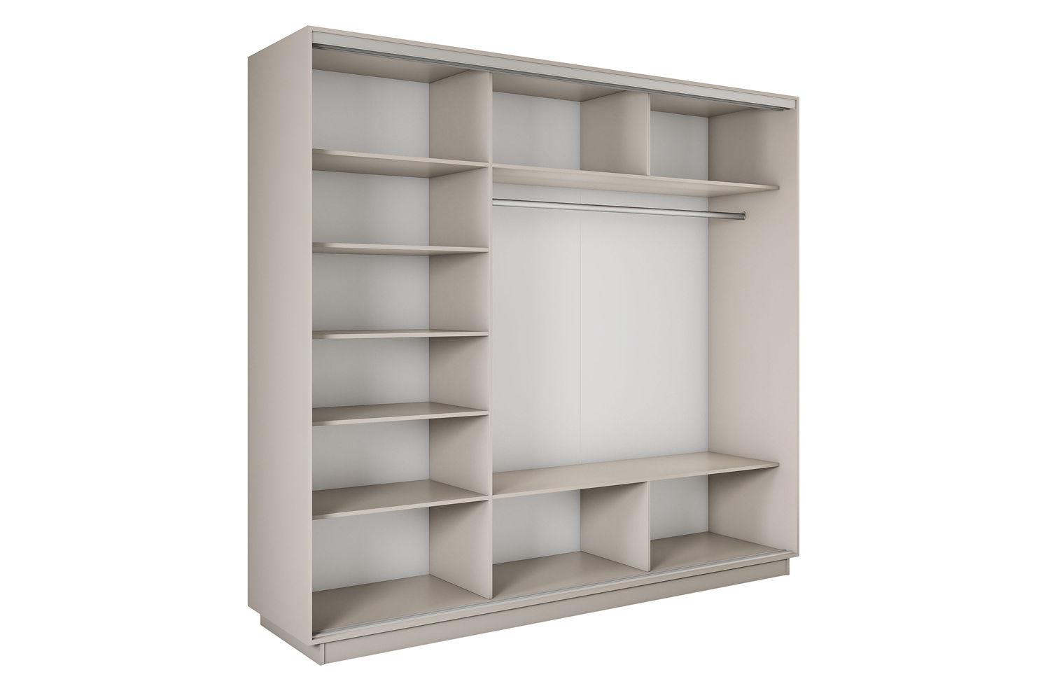 Шкафы-купе - изображение №6 "Шкаф-купе Премиум 3-х-дв, Кашемир ДСП/Зеркало/ДСП;1"  на www.Angstrem-mebel.ru